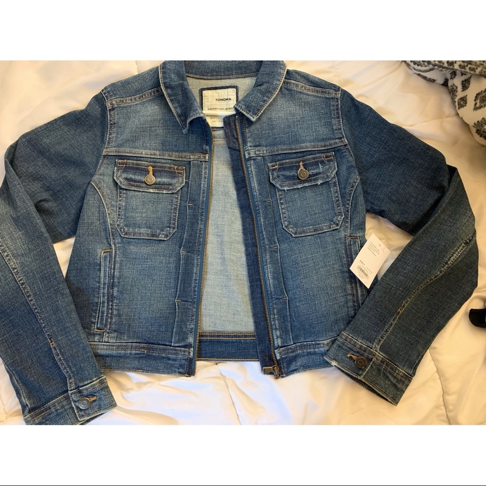 Trendy Zipper Jean Jacket